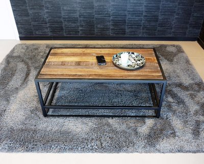 Table basse bois et métal Recycled