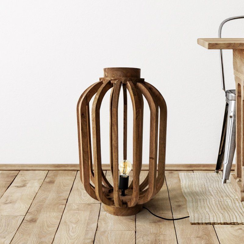 Lanterne artisanale en manguier 61 cm