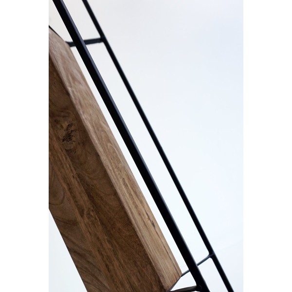 Lampadaire industriel bois et métal 100 cm - Totem