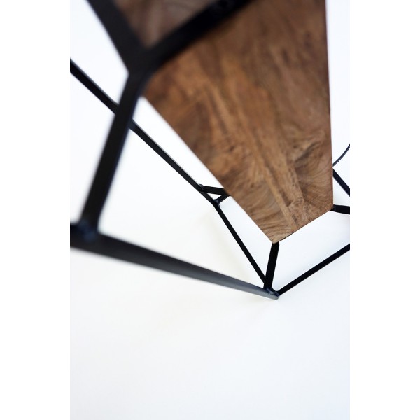 Lampadaire industriel bois et métal 100 cm - Totem
