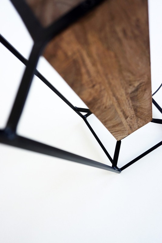 Lampadaire industriel bois et métal 100 cm - Totem