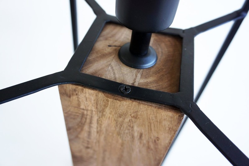 Lampadaire industriel bois et métal 100 cm - Totem