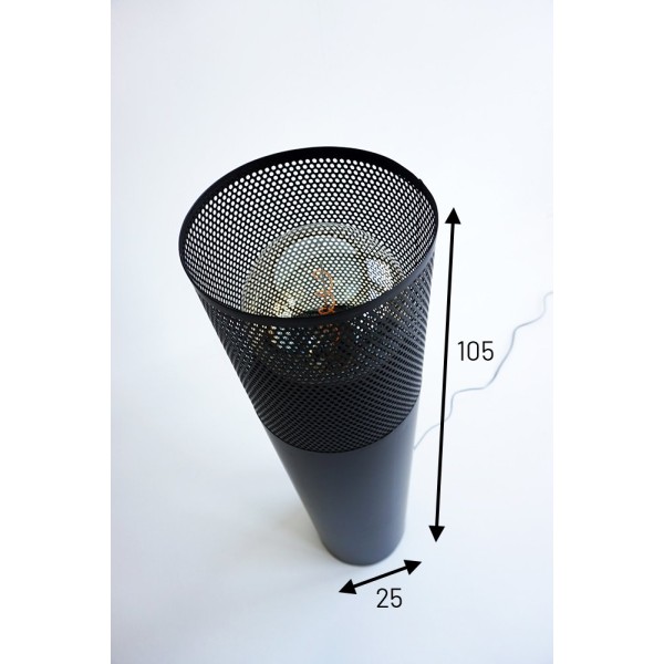 Lampadaire industriel en métal noir 105 cm - Candle