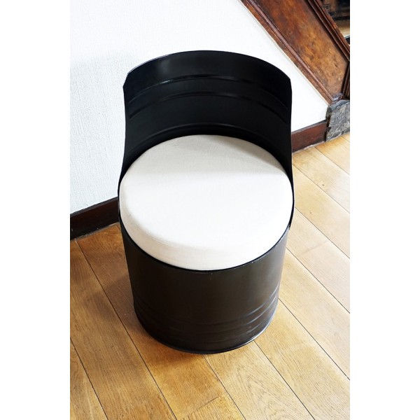 Fauteuil industriel bidon carbone