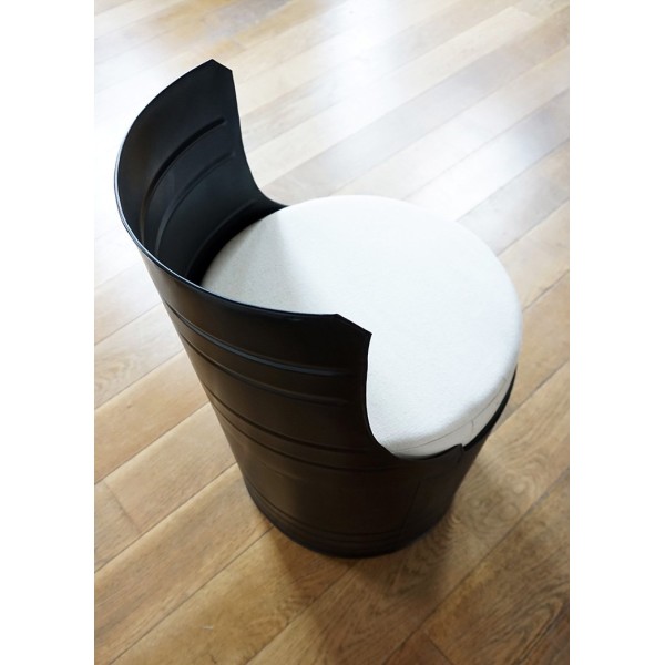 Fauteuil industriel bidon carbone