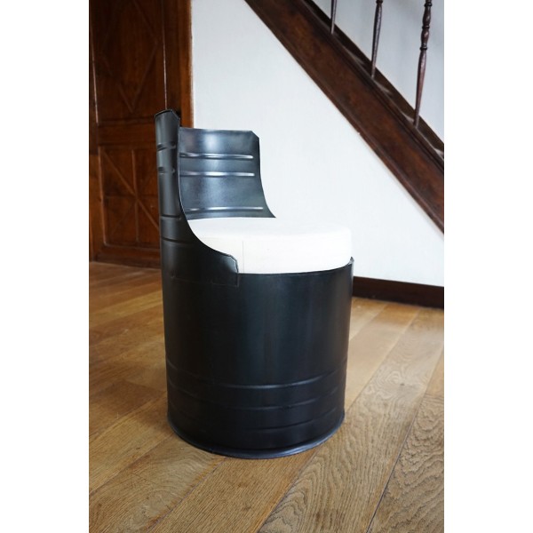 Fauteuil industriel bidon carbone