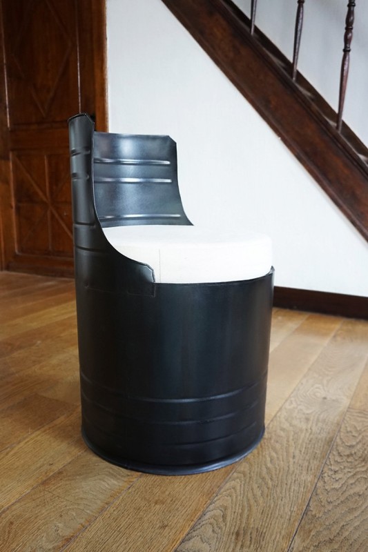 Fauteuil industriel bidon carbone
