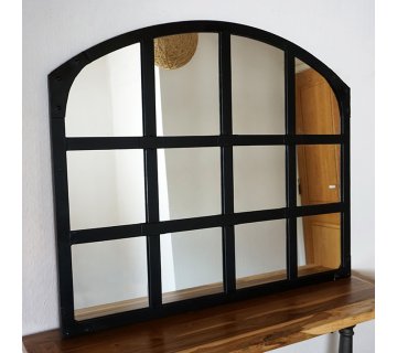 Miroir industriel design noir 120 X 100 cm