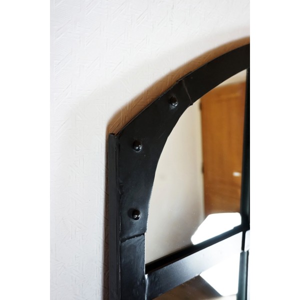 Miroir industriel design noir