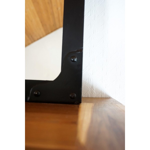 Miroir industriel design noir