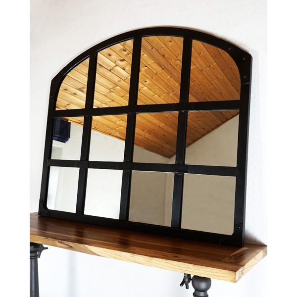 Miroir industriel design noir