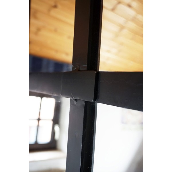 Miroir industriel design noir