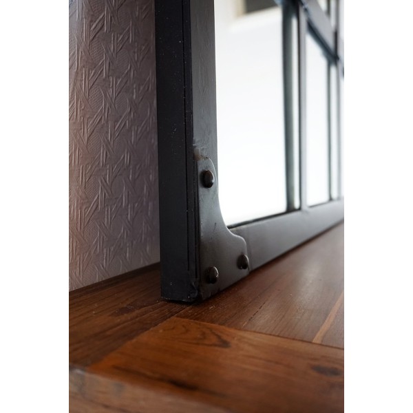Miroir industriel design noir