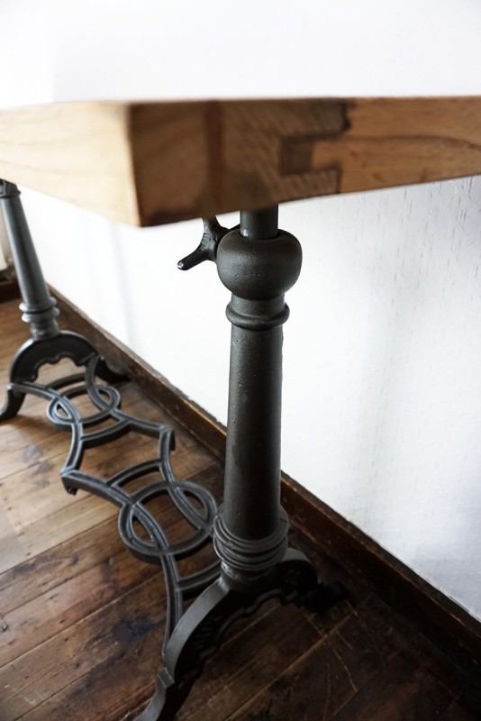 Console industrielle métal et teck - Sewing