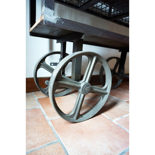 Desserte industrielle finition naturelle