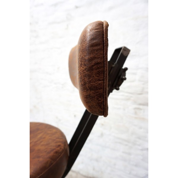 Tabouret de bar à pédales avec dossier