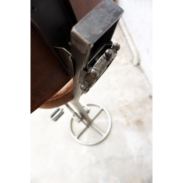 Tabouret de bar à pédales avec dossier