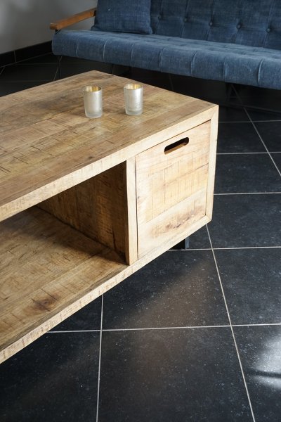 Table basse en bois et métal Sherwood