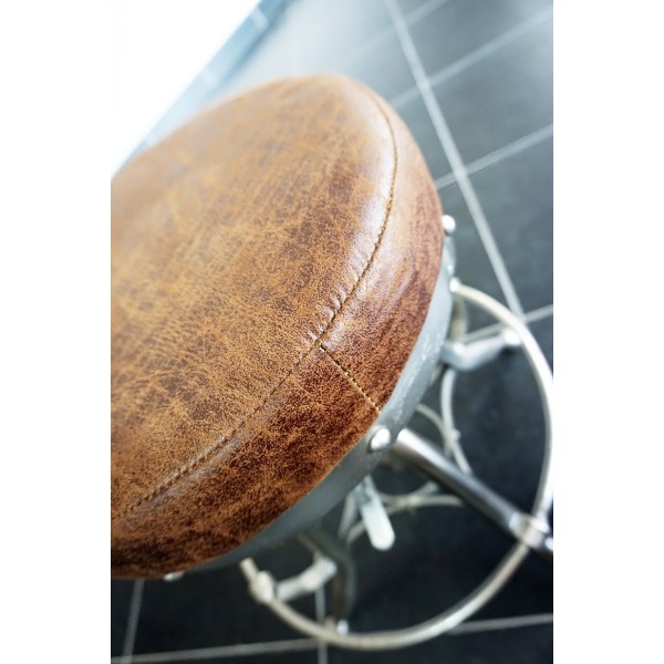 Tabouret industriel cuir
