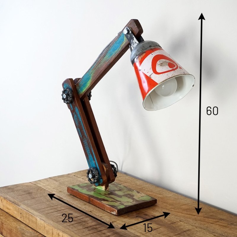 Lampe à poser industrielle recycled