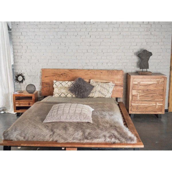 Lit 2 places en acacia « Urban Jungle »