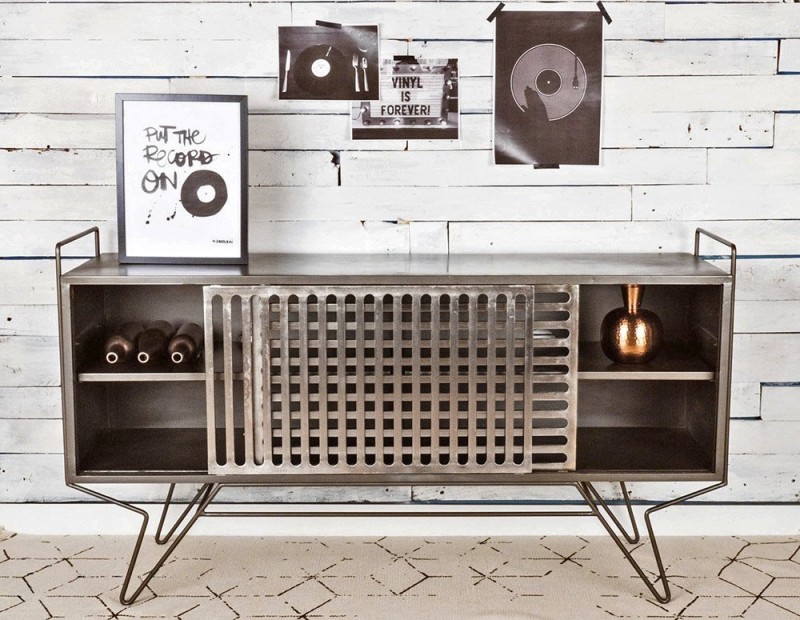 Meuble TV métal design - Sixties