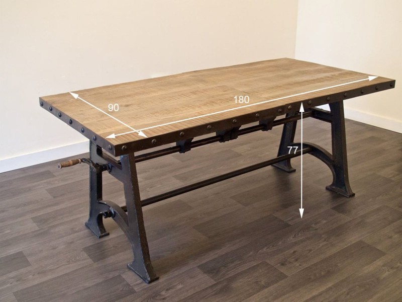 Table de salle à manger industrielle extensible