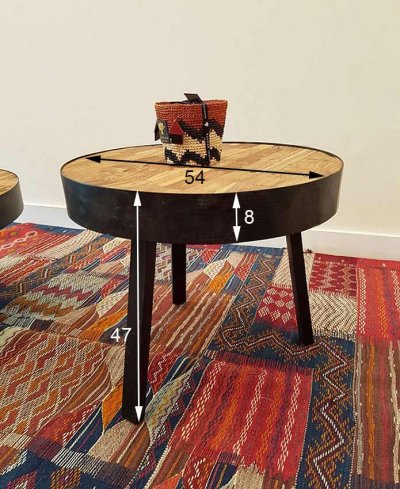 Table basse industrielle ronde - Simply
