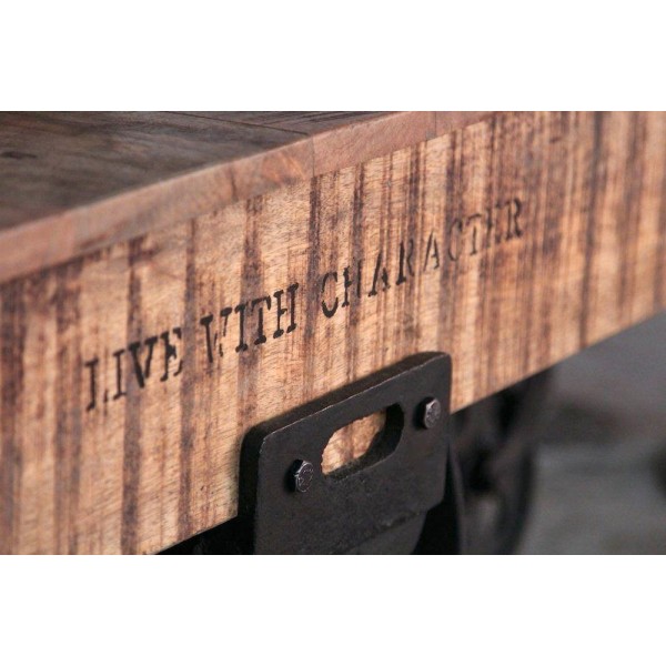 Table basse industrielle finition noir