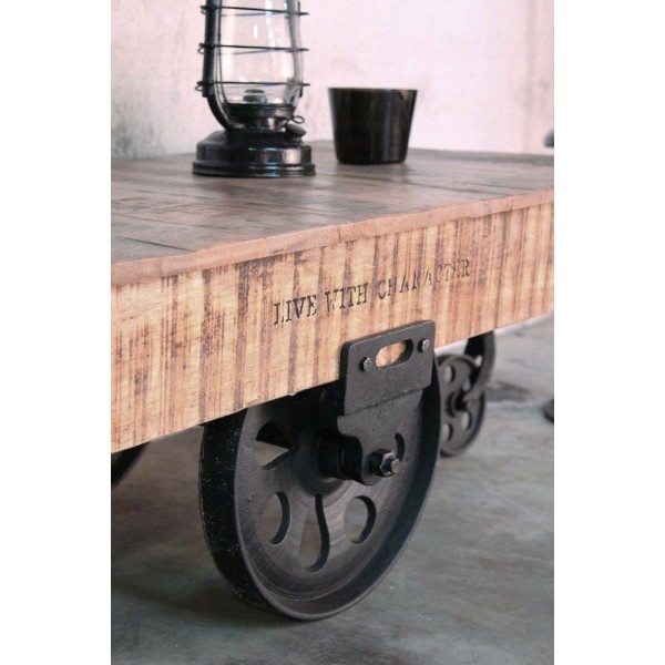 Table basse industrielle finition noir