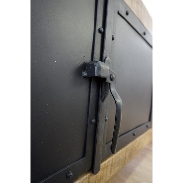 Meuble TV bois & metal BROOKLYN 115 cm