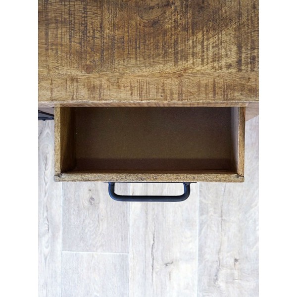 Meuble TV bois & metal BROOKLYN 115 cm