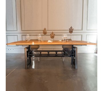 Table de salle à manger industrielle réhaussable