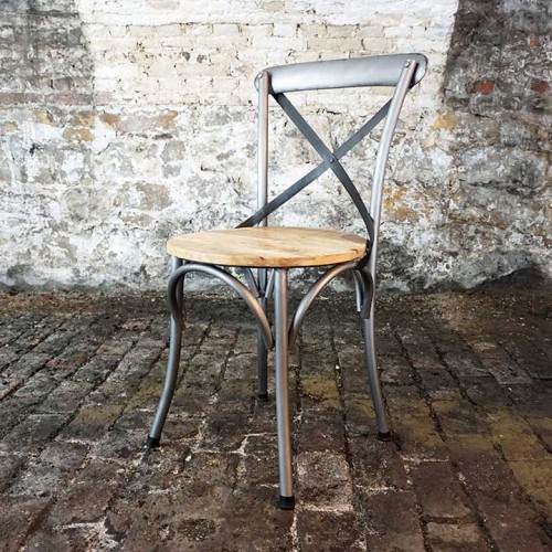 Chaise bistrot bois et métal