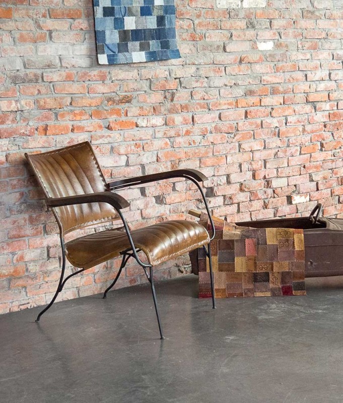 Fauteuil vintage en cuir Cosy 1 place