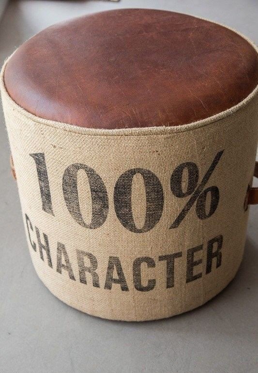 Pouf industriel "100% character"