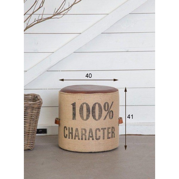 Pouf industriel "100% character"