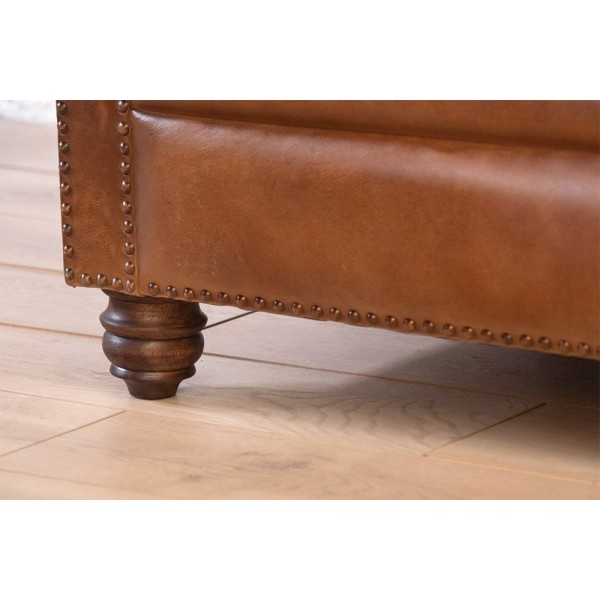 Canapé Chesterfield cuir 3 place