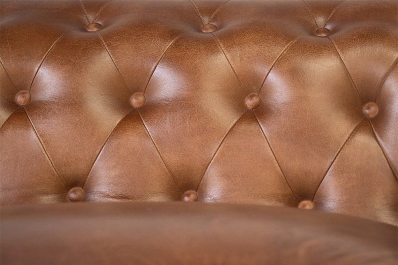Canapé Chesterfield cuir 3 places