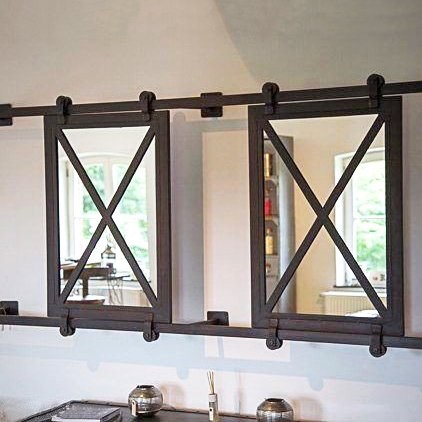 Miroir industriel coulissant