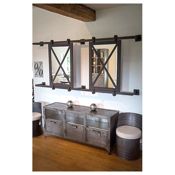 Miroir industriel coulissant