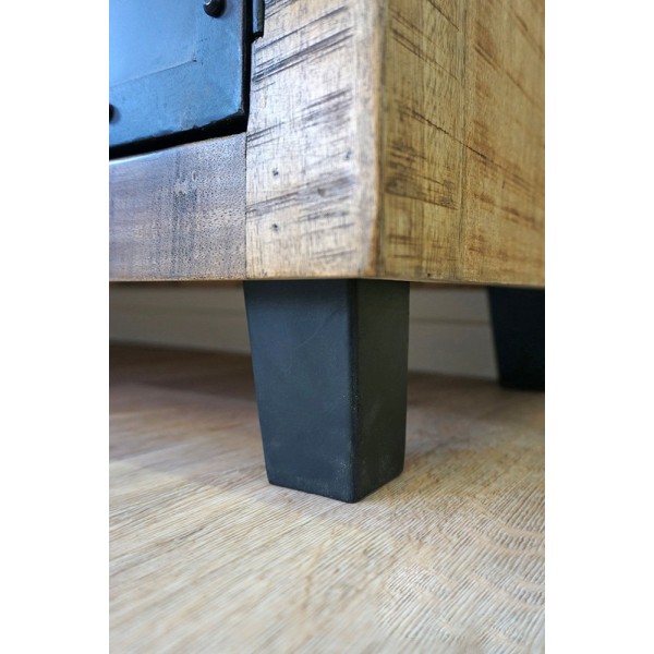 Meuble TV bois & metal BROOKLYN 115 cm