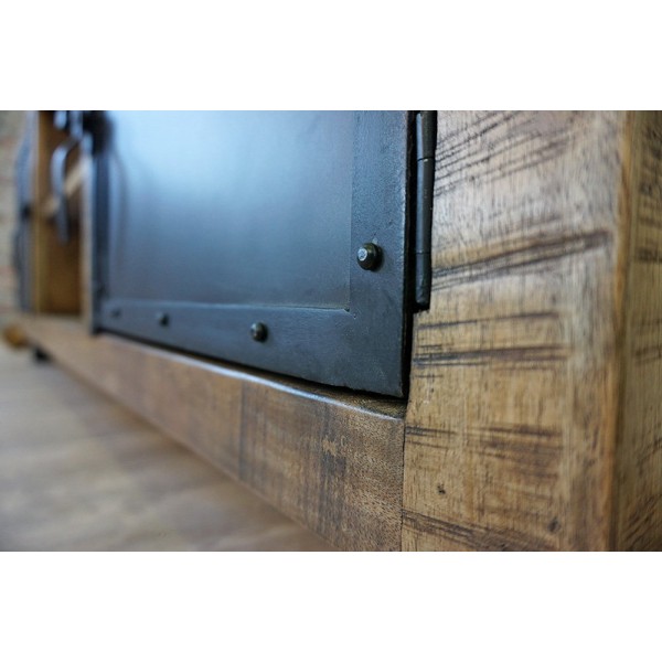 Meuble TV bois & metal BROOKLYN 115 cm