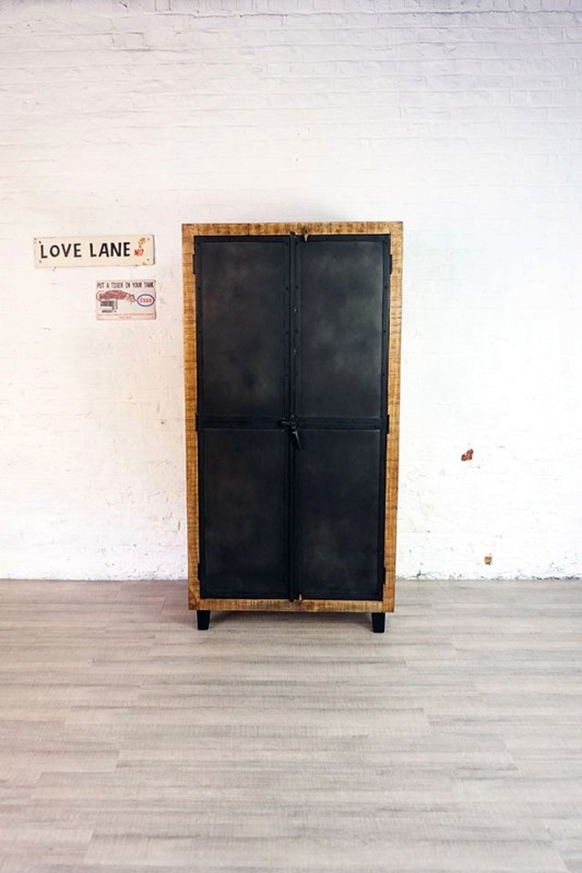 Armoire industrielle bois et métal - Brooklyn