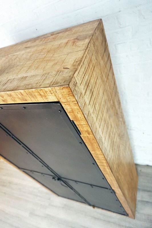 Armoire industrielle bois et métal - Brooklyn