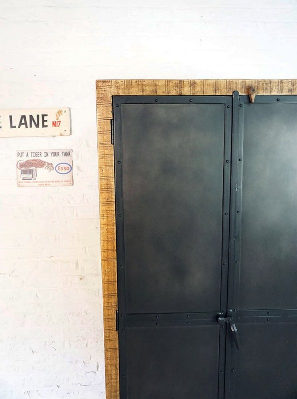 Armoire industrielle bois et métal - Brooklyn