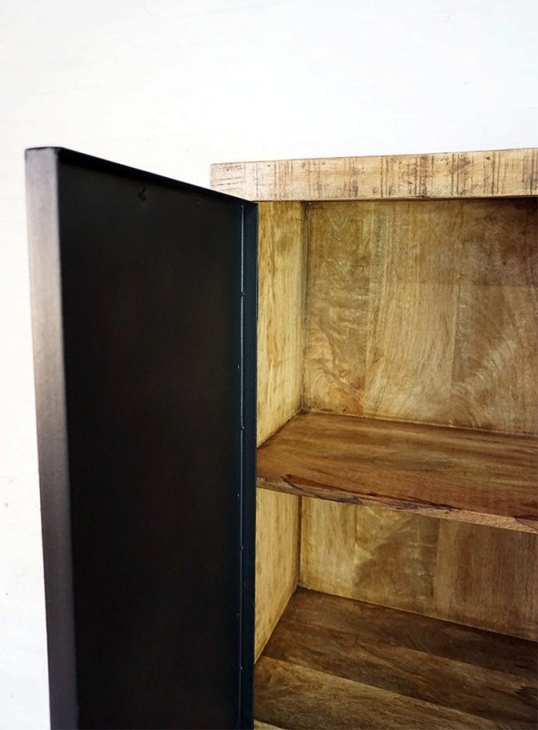 Armoire industrielle bois et métal - Brooklyn