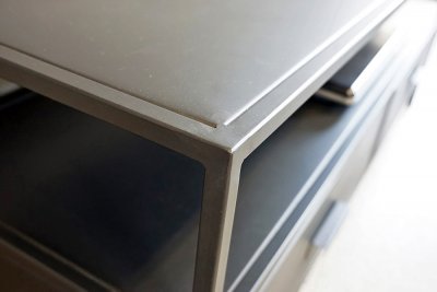 Meuble TV industriel métal noir NEW YORK - 3 tiroirs