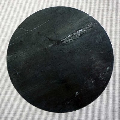 Table basse ronde en marbre noir - Mayo