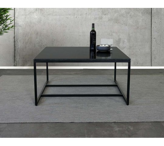 Table basse carrée en marbre noir - Oslo